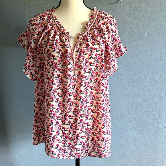 MAX STUDIO FLOWERED TOP. Size XL. - Picture 1 of 6